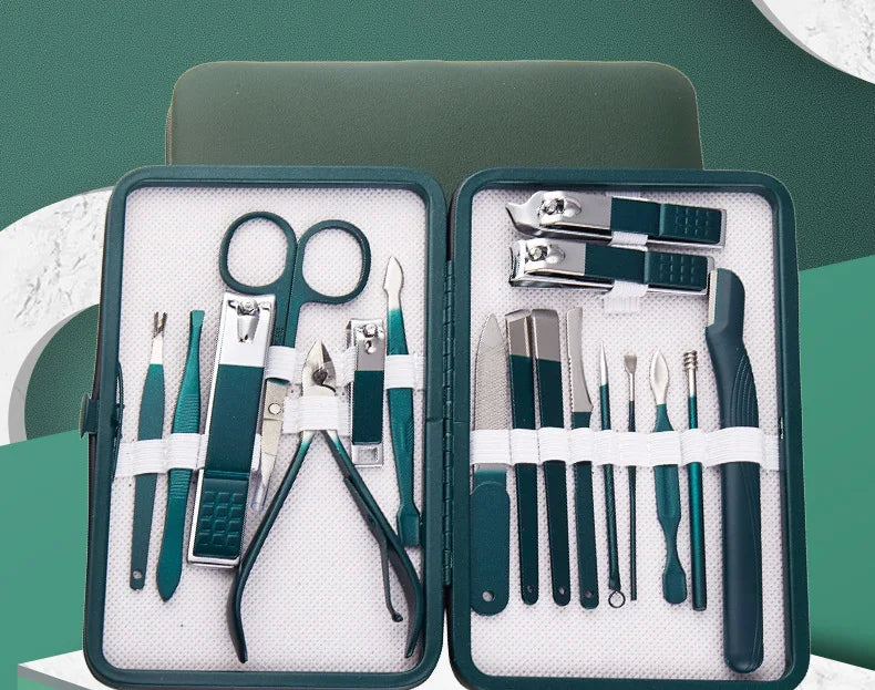 KIT PROFISSIONAL DE UNHAS Manicure & Pedicure 7 a 18PCS